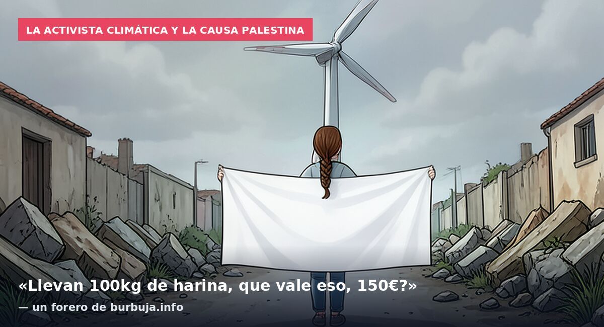La activista climática y la causa palestina: «Llevan 100kg de harina, que vale eso, 150€?» — un forero de burbuja.info