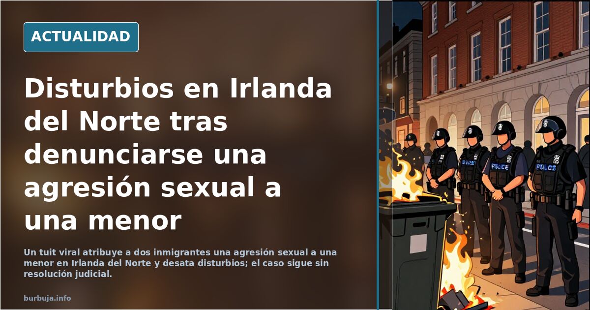 Disturbios en Irlanda del Norte tras denunciarse una agresión sexual a una menor