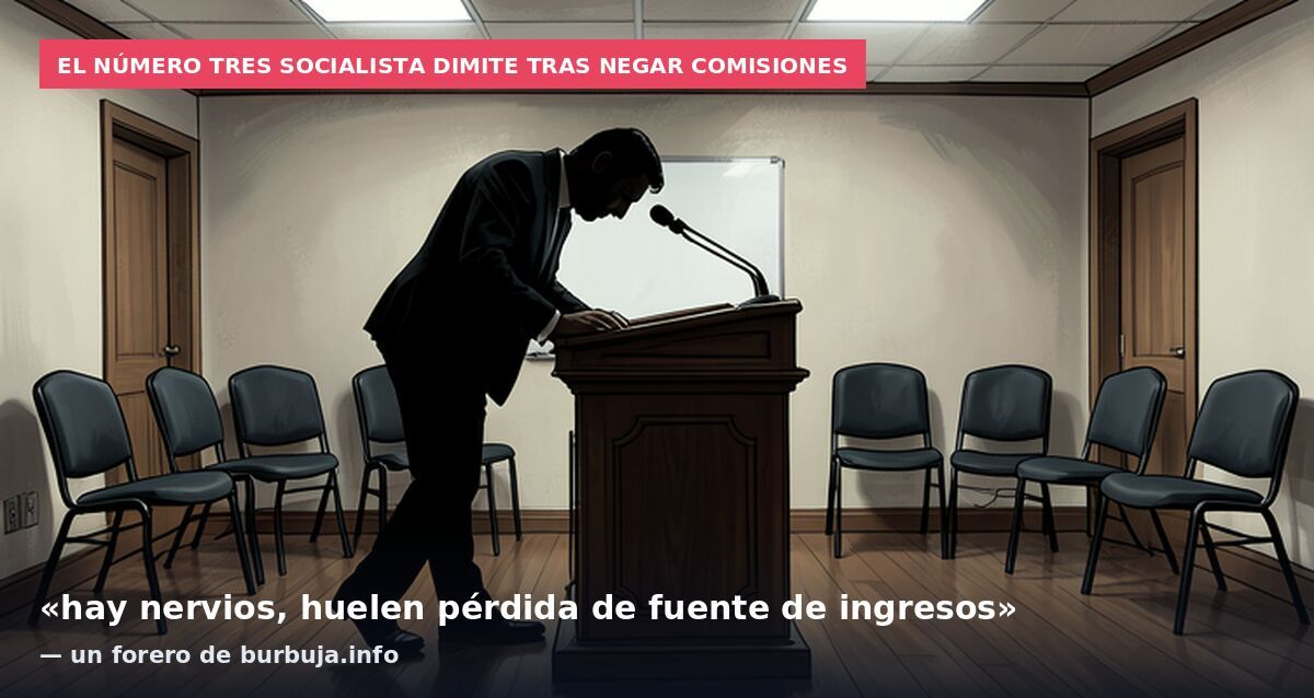 El número tres socialista dimite tras negar comisiones: «hay nervios, huelen pérdida de fuente de ingresos» — un forero de burbuja.info