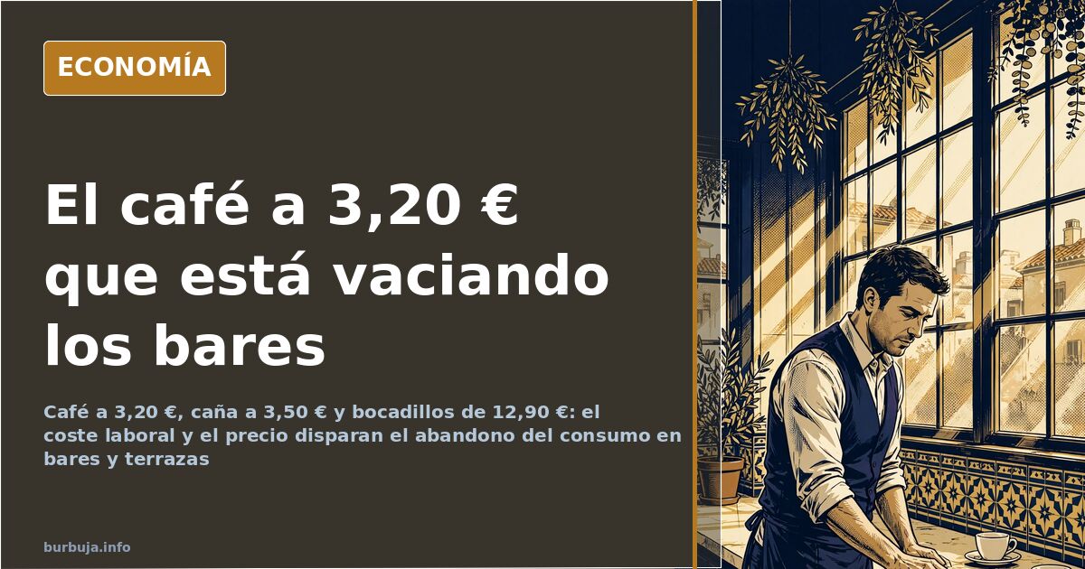 Caña a 3,50 € y café a 3,20: la hostelería que ya no se paga