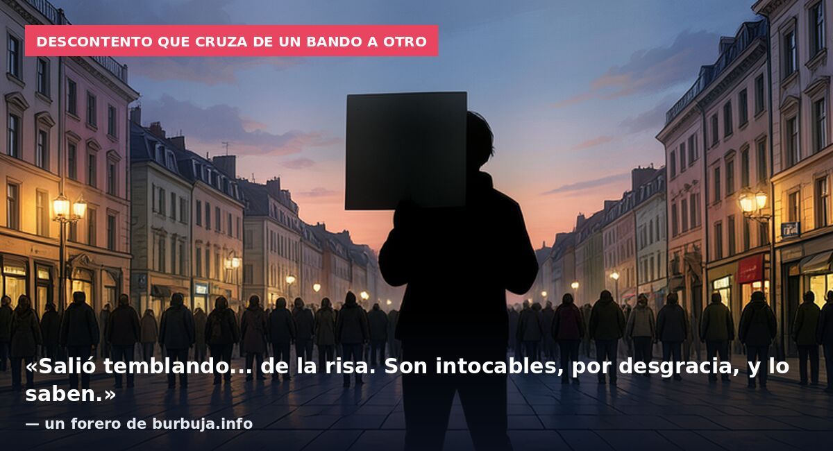 Descontento que cruza de un bando a otro: «Salió temblando... de la risa. Son intocables, por desgracia, y lo saben.» — un forero de burbuja.info