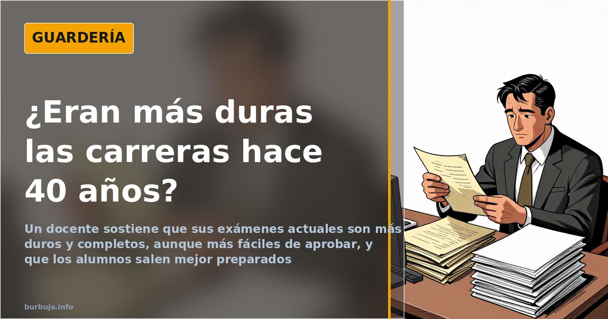 Debate: ¿eran más duras las carreras hace 40 años?