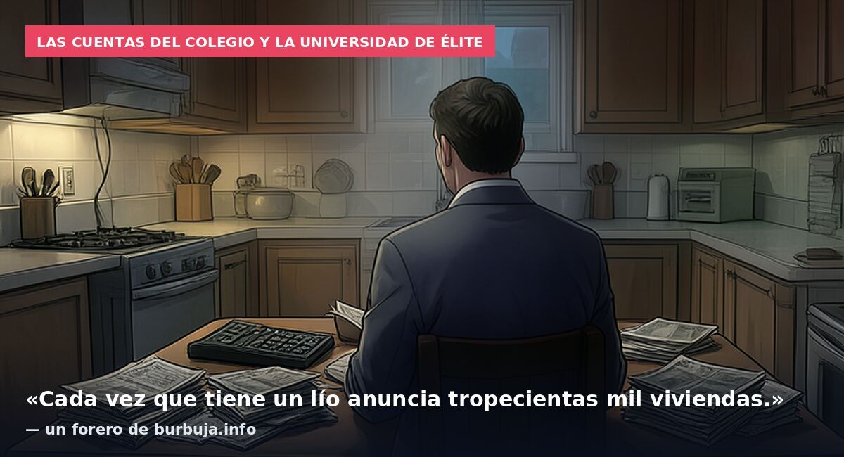 Las cuentas del colegio y la universidad de élite: «Cada vez que tiene un lío anuncia tropecientas mil viviendas.» — un forero de burbuja.info