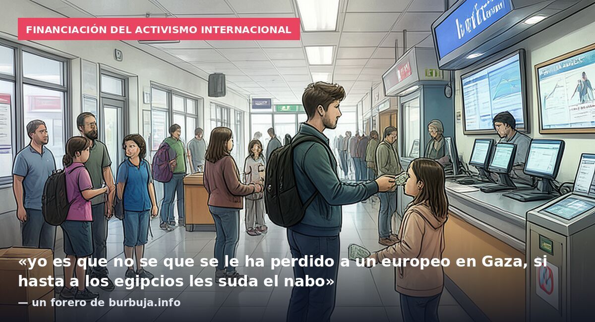 Financiación del activismo internacional: «yo es que no se que se le ha perdido a un europeo en Gaza, si hasta a los egipcios les suda el nabo» — un forero de burbuja.info