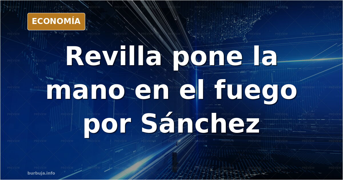 Ilustración editorial de un político con bigote y puro señalando con el dedo mientras sostiene un pendrive entre llamas azule