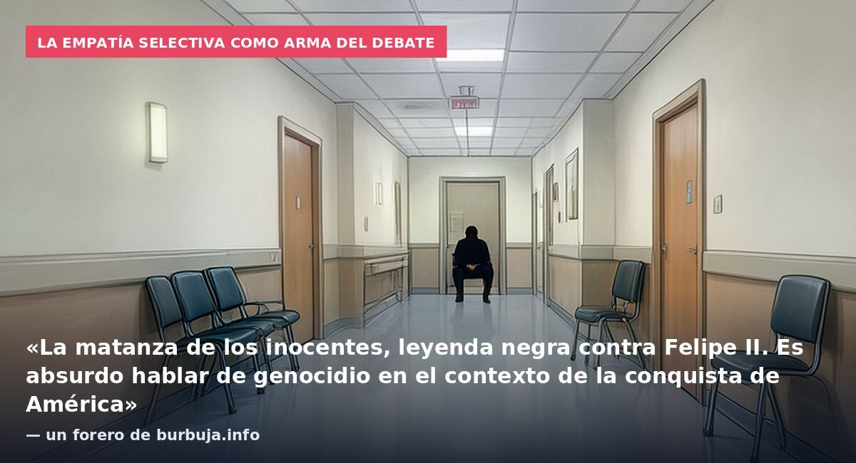 La empatía selectiva como arma del debate: «La matanza de los inocentes, leyenda negra contra Felipe II. Es absurdo hablar de genocidio en el contexto de la conquista de América» — un forero de burbuja.info