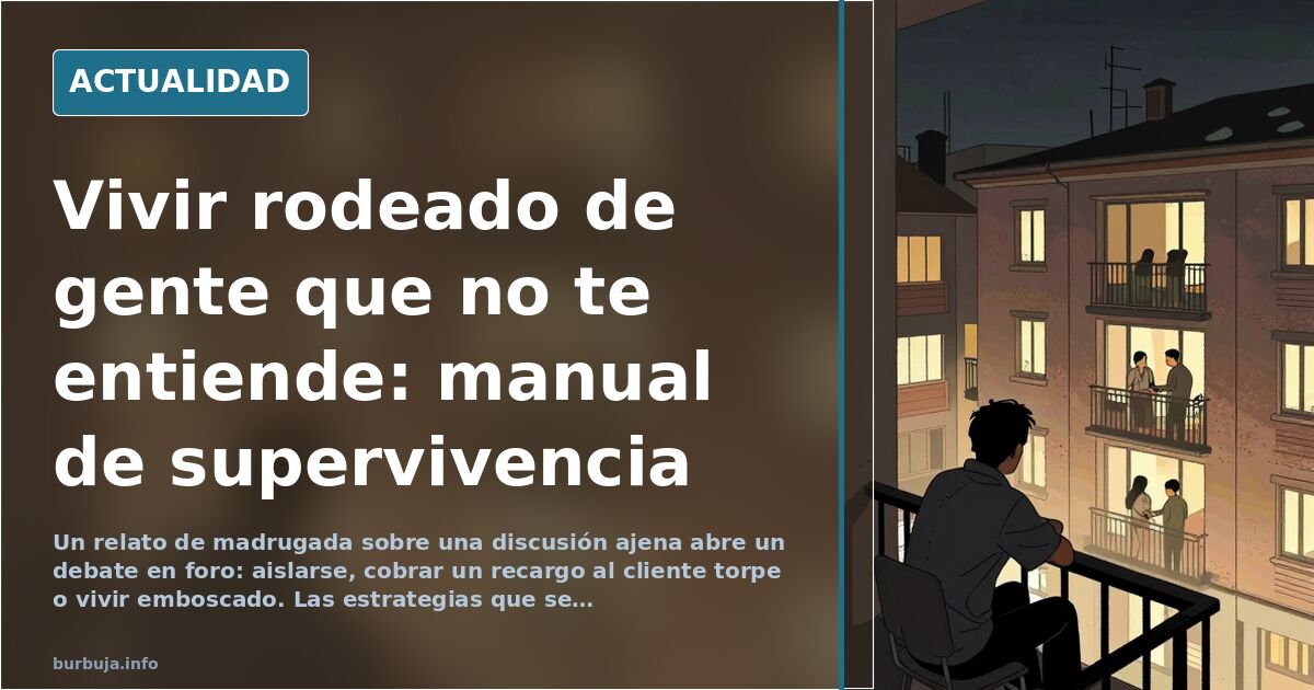 Sobrellevar la estupidez ajena: la estrategia del aislamiento selectivo