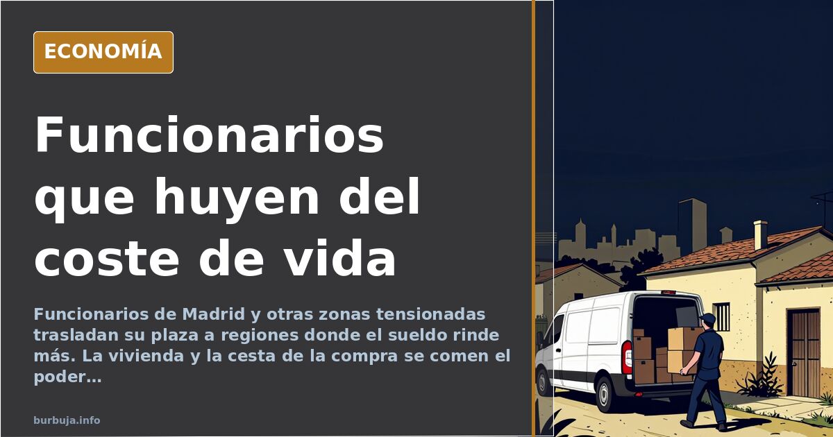 Funcionarios que se mudan de comunidad ante el coste de vida