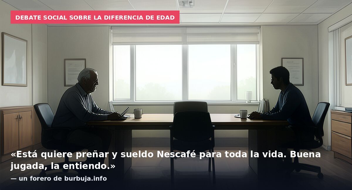 Debate social sobre la diferencia de edad: «Está quiere preñar y sueldo Nescafé para toda la vida. Buena jugada, la entiendo.» — un forero de burbuja.info