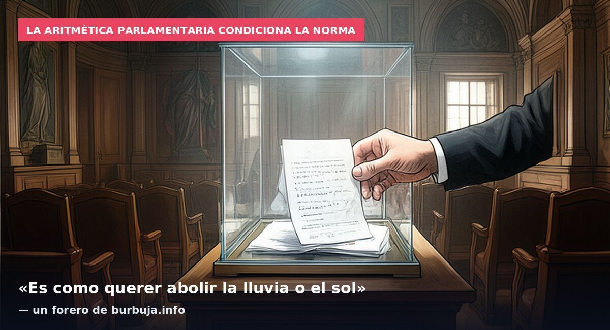 La aritmética parlamentaria condiciona la norma: «Es como querer abolir la lluvia o el sol» — un forero de burbuja.info