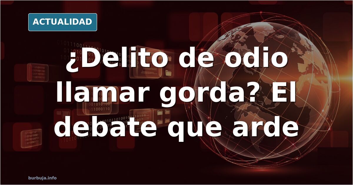 Ilustración editorial sobre el debate de la gordofobia como delito de odio en España
