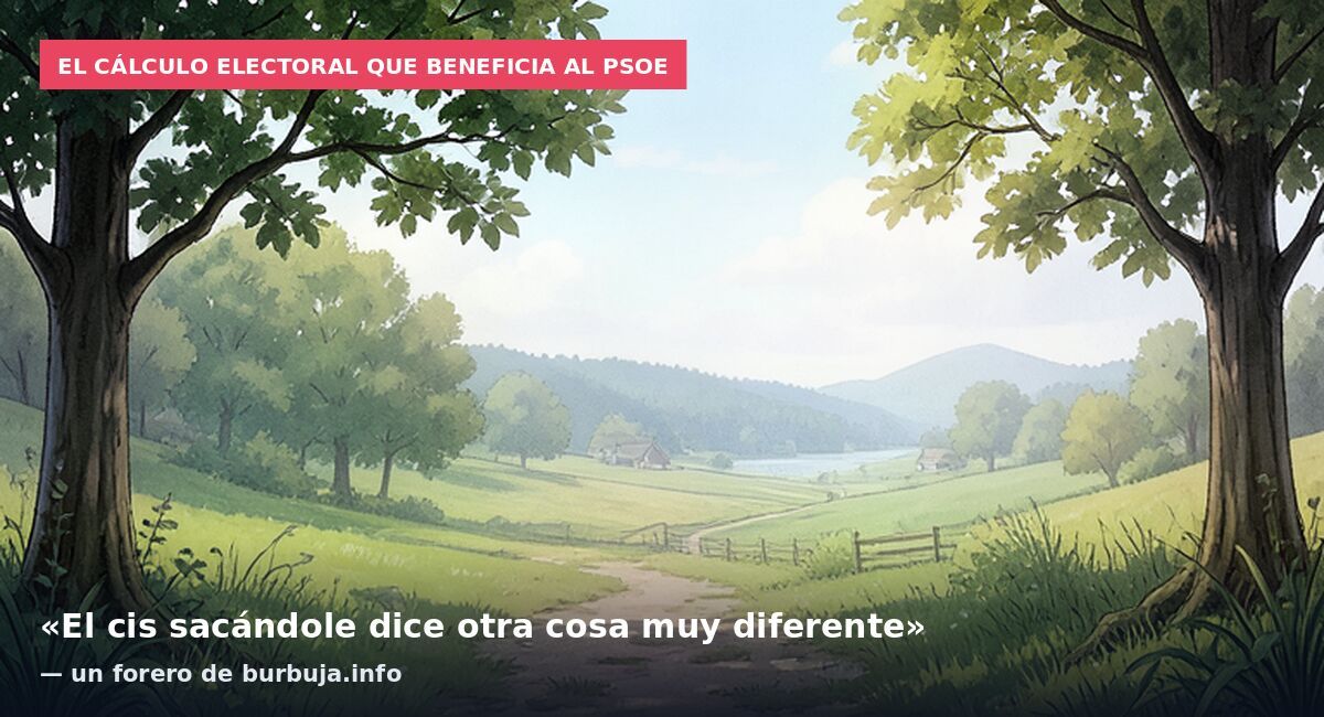 El cálculo electoral que beneficia al PSOE: «El cis sacándole dice otra cosa muy diferente» — un forero de burbuja.info