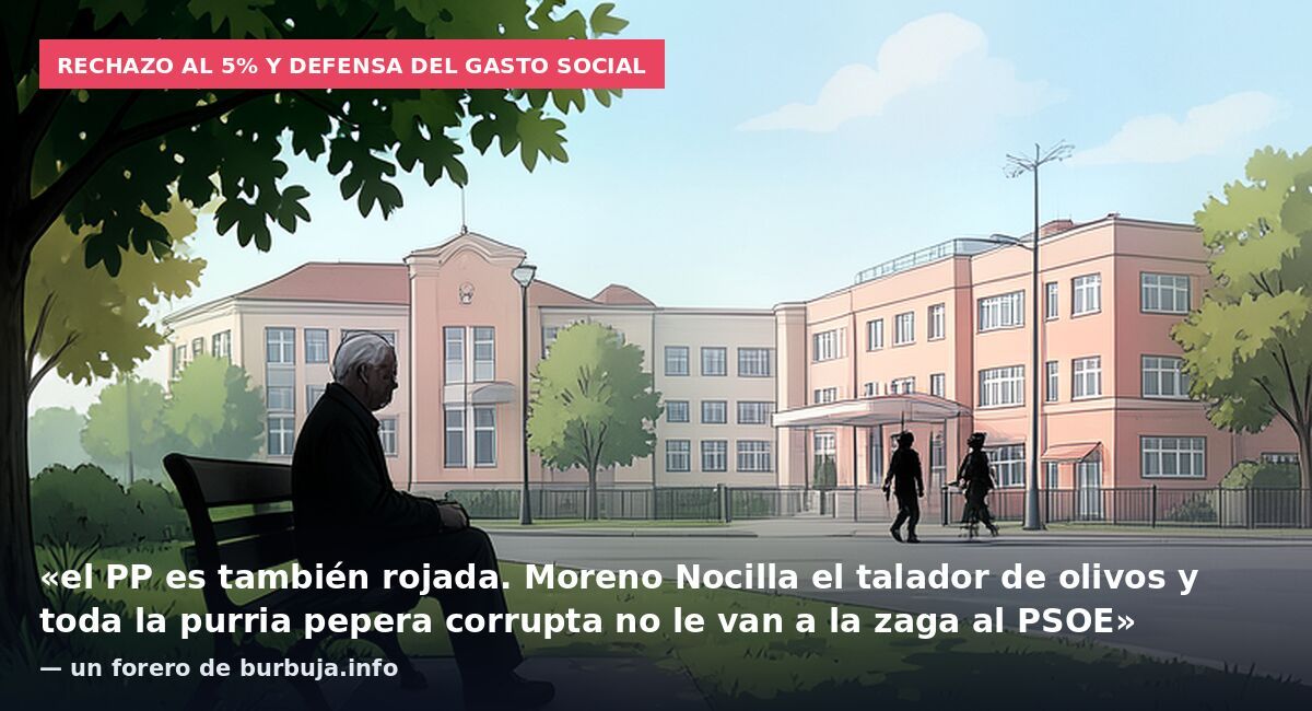 Rechazo al 5% y defensa del gasto social: «el PP es también rojada. Moreno Nocilla el talador de olivos y toda la purria pepera corrupta no le van a la zaga al PSOE» — un forero de burbuja.info