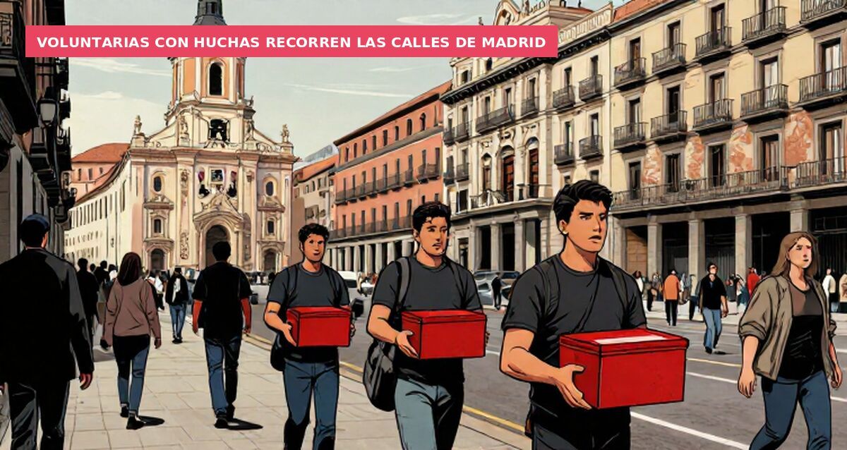 Voluntarias con huchas recorren las calles de Madrid