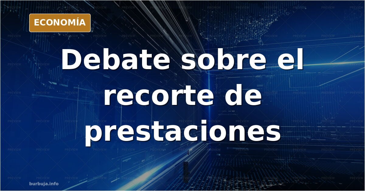 Ilustración editorial sobre el recorte de prestaciones por desempleo y pensiones en España