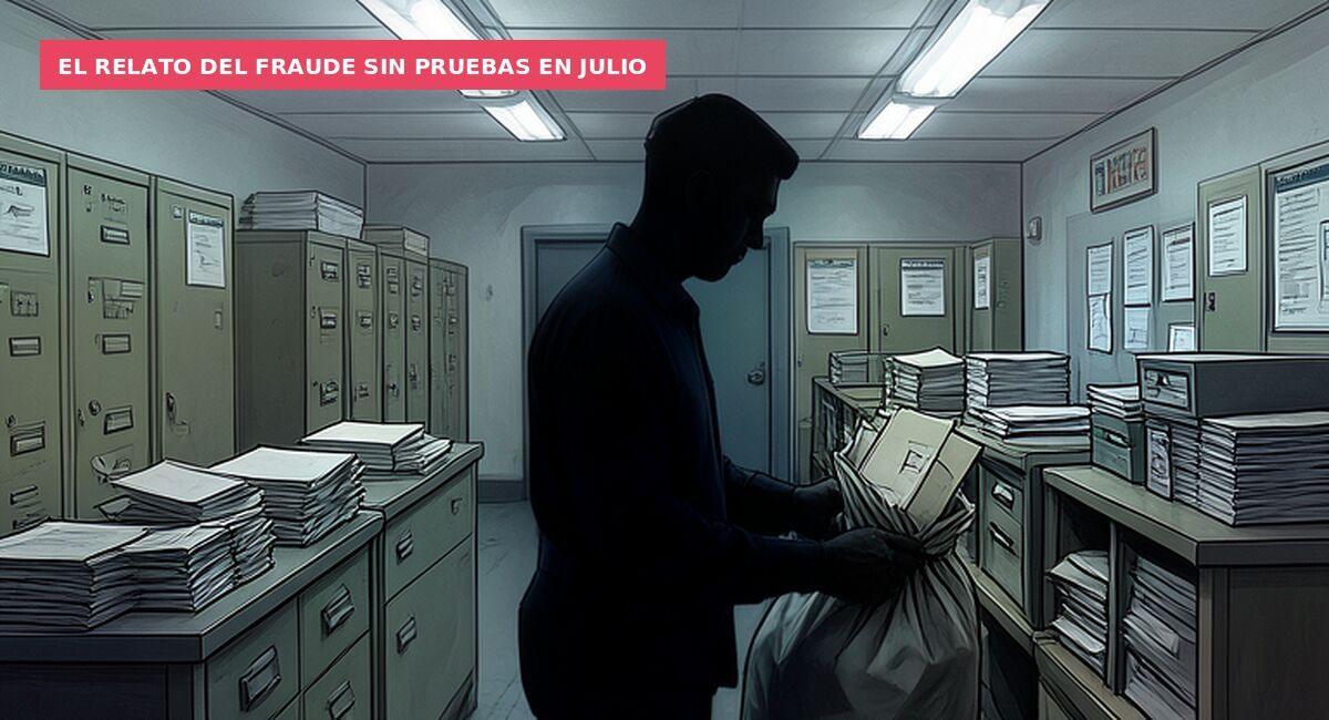 El relato del fraude sin pruebas en julio