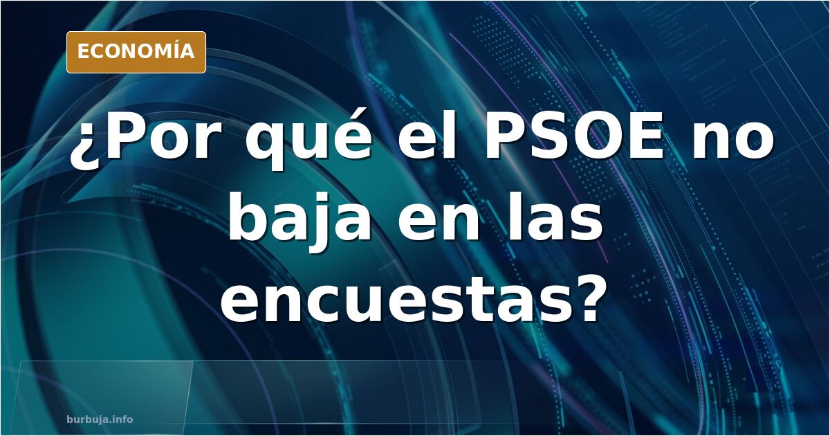 Gráfico de intención de voto con las siglas PSOE y PP en un contexto de corrupción política