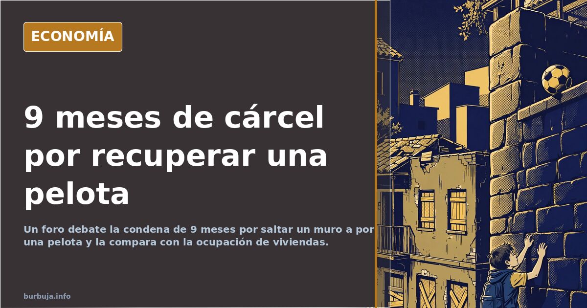 Debate por la condena de 9 meses por saltar un muro a por una pelota