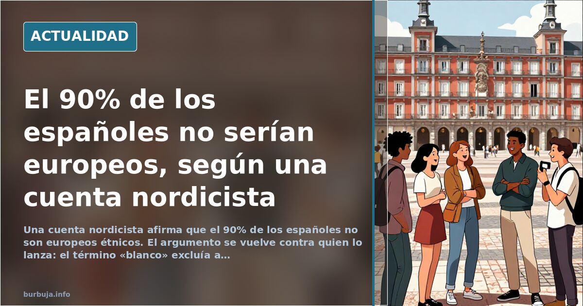 Una cuenta nordicista niega la europeidad del 90% de los españoles