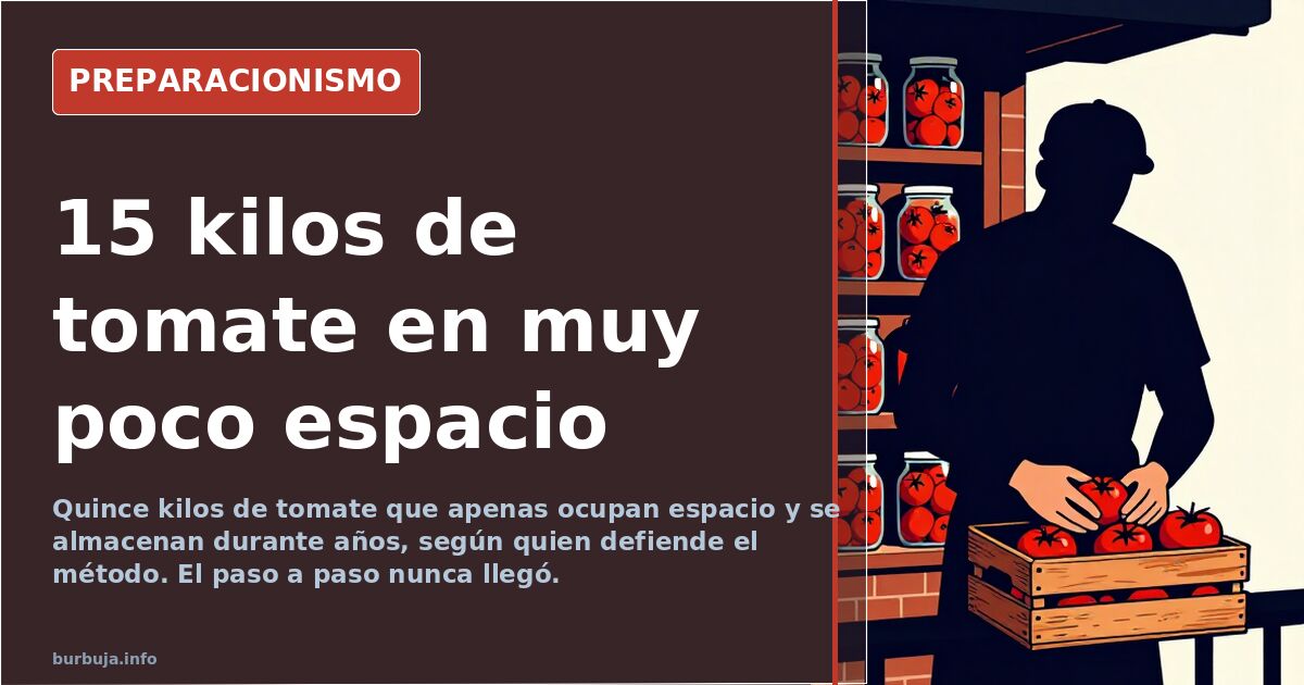 Tomate en polvo: conservar 15 kilos en muy poco espacio