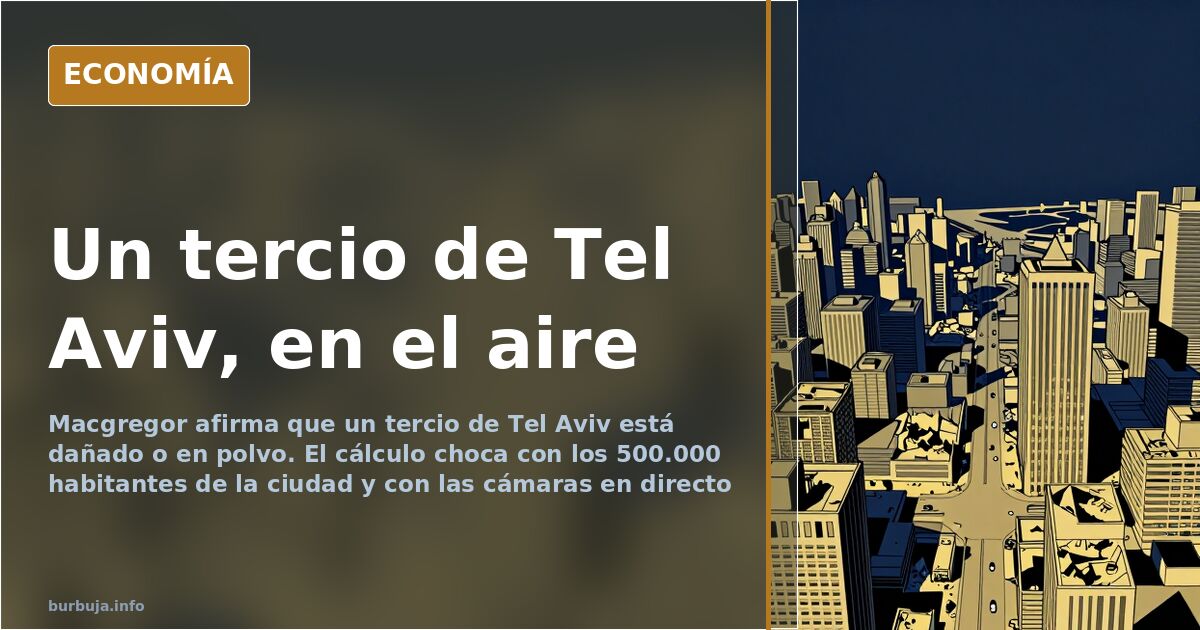 Macgregor afirma que un tercio de Tel Aviv está dañado y el relato oficial se tambalea