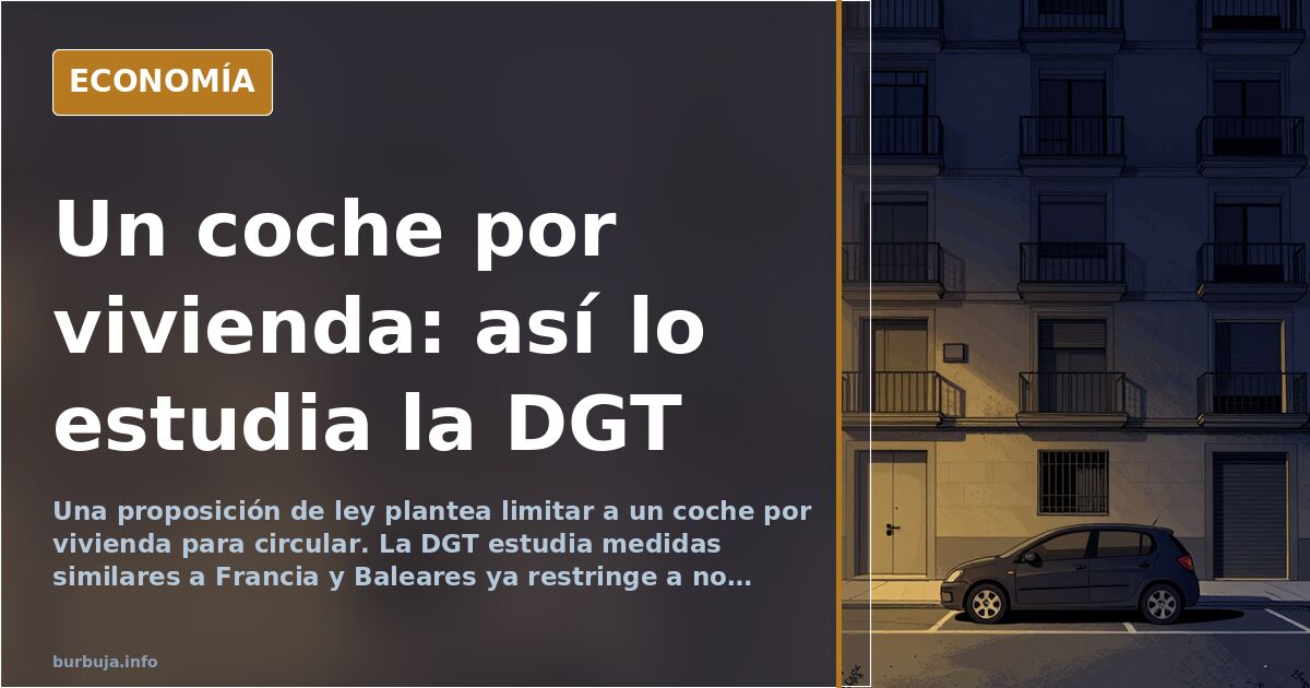 Un coche por vivienda: la medida que estudia la DGT