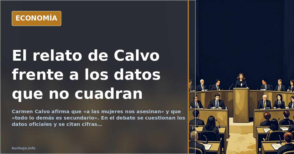Carmen Calvo y el relato de la violencia: los datos que se omiten