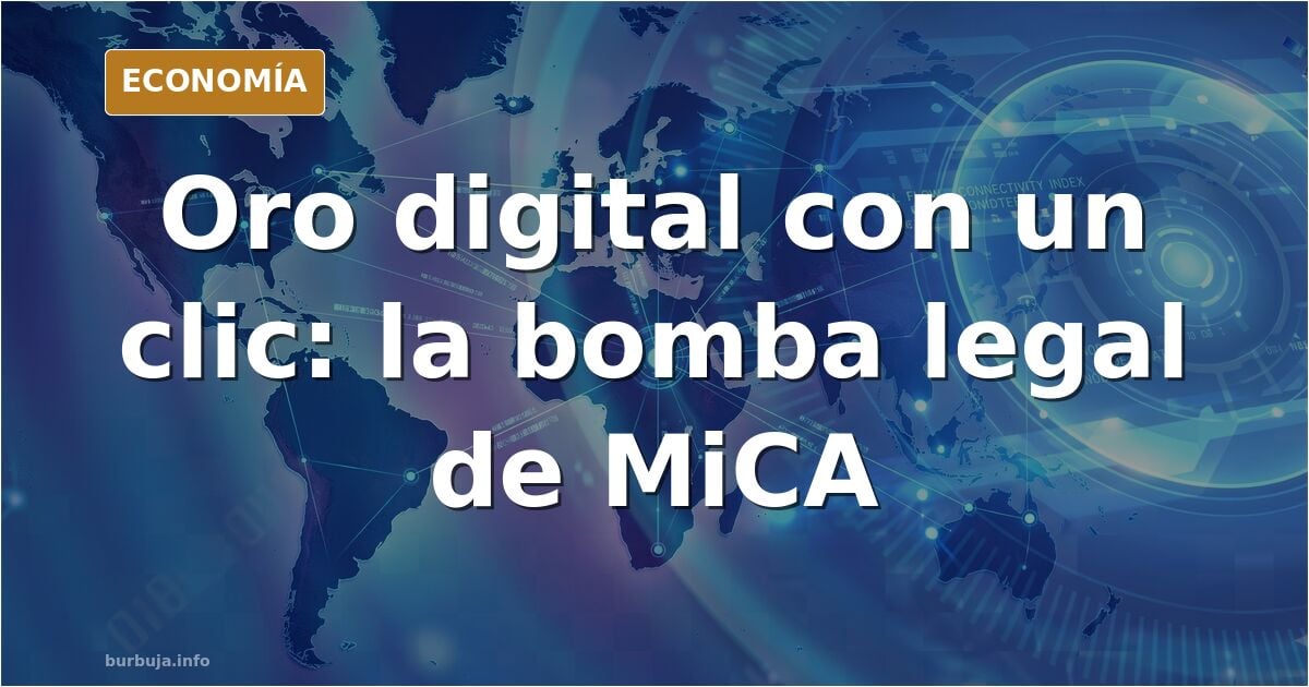 Ilustración editorial de monedas de oro digitales flotando sobre un gráfico financiero en azul marino y dorado