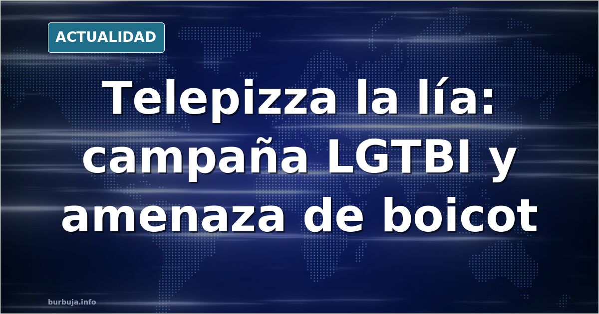 Interior de una pizzería de cadena con locales vacíos y un cartel de campaña publicitaria en la pared
