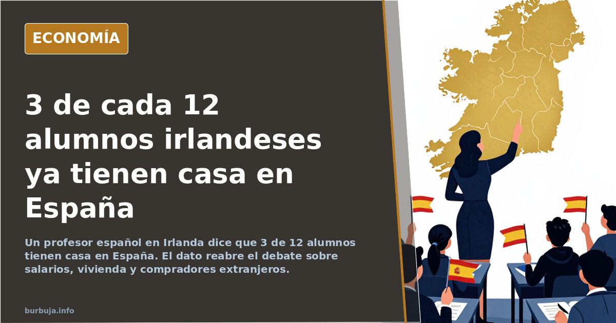 Un profesor español en Irlanda: 3 de 12 alumnos con casa en España
