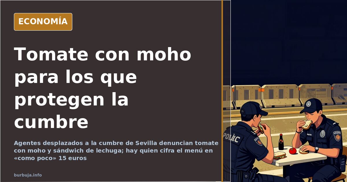 Tomate con moho y sándwich de lechuga: el menú de la policía en la cumbre de Sevilla