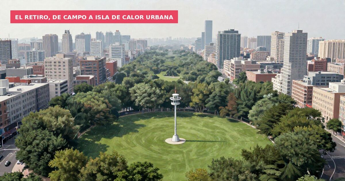 El Retiro, de campo a isla de calor urbana
