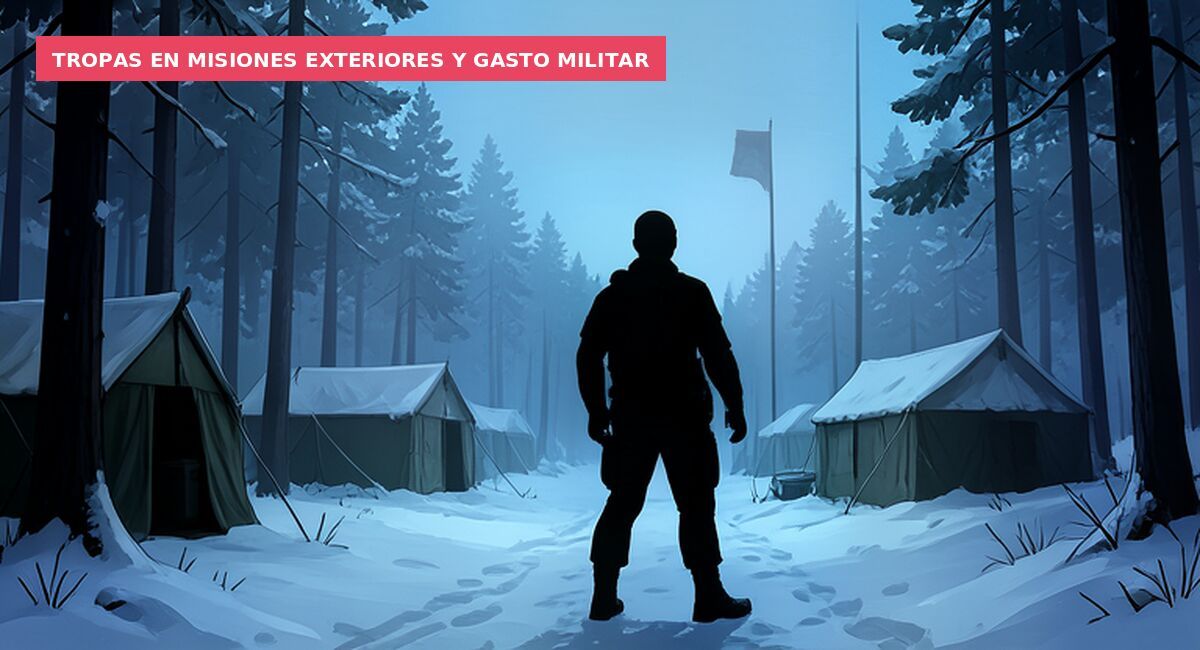 Tropas en misiones exteriores y gasto militar