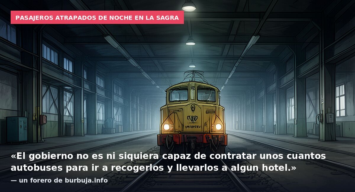 Pasajeros atrapados de noche en La Sagra: «El gobierno no es ni siquiera capaz de contratar unos cuantos autobuses para ir a recogerlos y llevarlos a algun hotel.» — un forero de burbuja.info