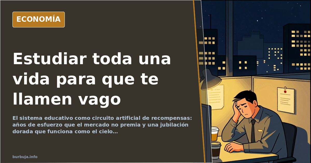 El engaño del esfuerzo: estudiar para acabar barriendo