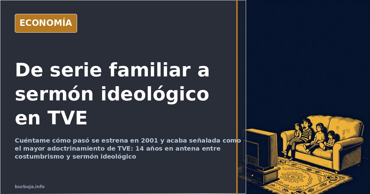 Salón familiar español de los años setenta con un televisor encendido, metáfora del giro de Cuéntame cómo pasó