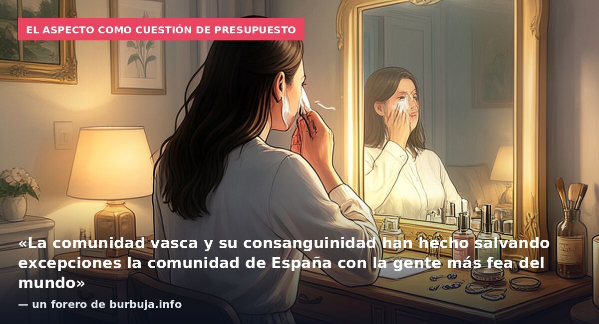 El aspecto como cuestión de presupuesto: «La comunidad vasca y su consanguinidad han hecho salvando excepciones la comunidad de España con la gente más fea del mundo» — un forero de burbuja.info