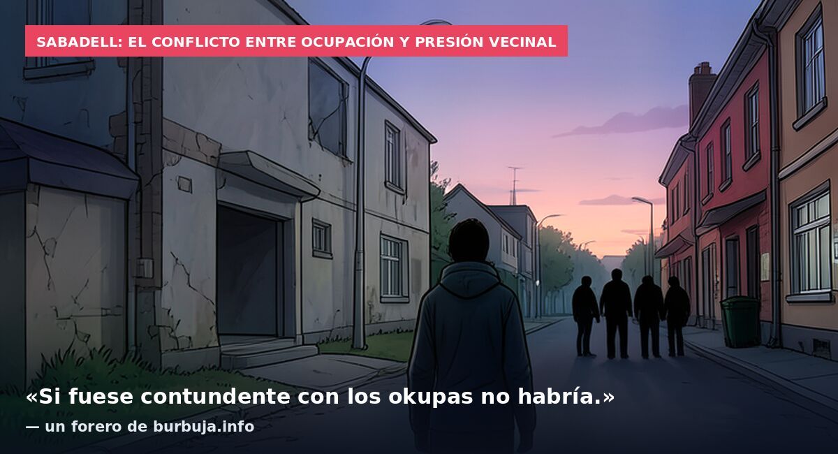 Sabadell: el conflicto entre ocupación y presión vecinal: «Si fuese contundente con los okupas no habría.» — un forero de burbuja.info