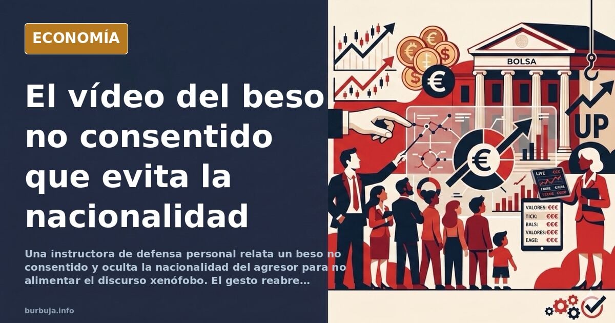 Ilustración editorial de una calle urbana con una figura femenina de espaldas y un espacio vacío donde debería estar el agres
