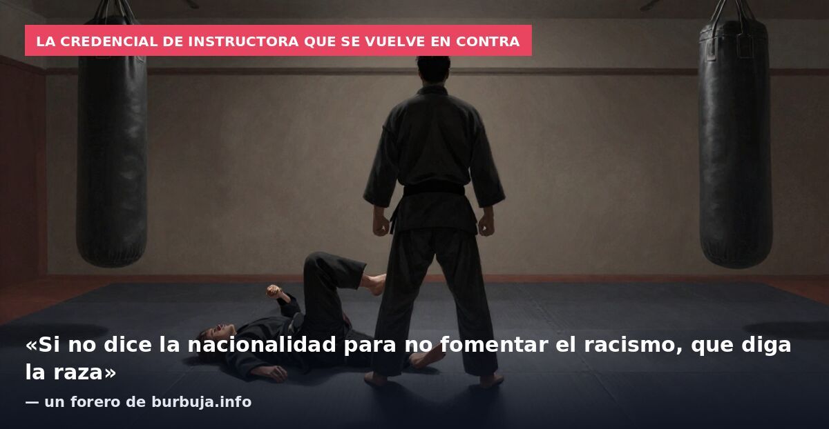 La credencial de instructora que se vuelve en contra: «Si no dice la nacionalidad para no fomentar el racismo, que diga la raza» — un forero de burbuja.info