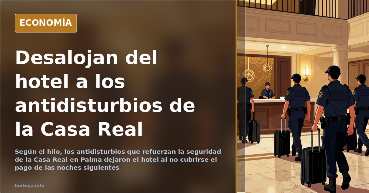 Antidisturbios de la Casa Real, desalojados del hotel en Palma por impago