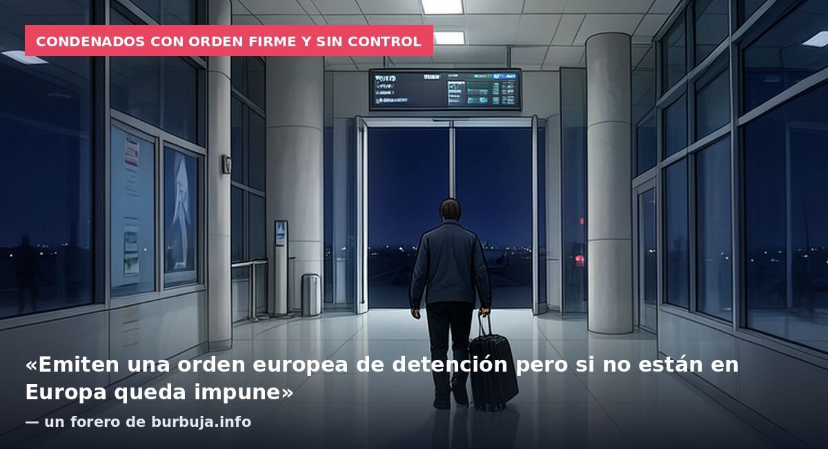 Condenados con orden firme y sin control: «Emiten una orden europea de detención pero si no están en Europa queda impune» — un forero de burbuja.info