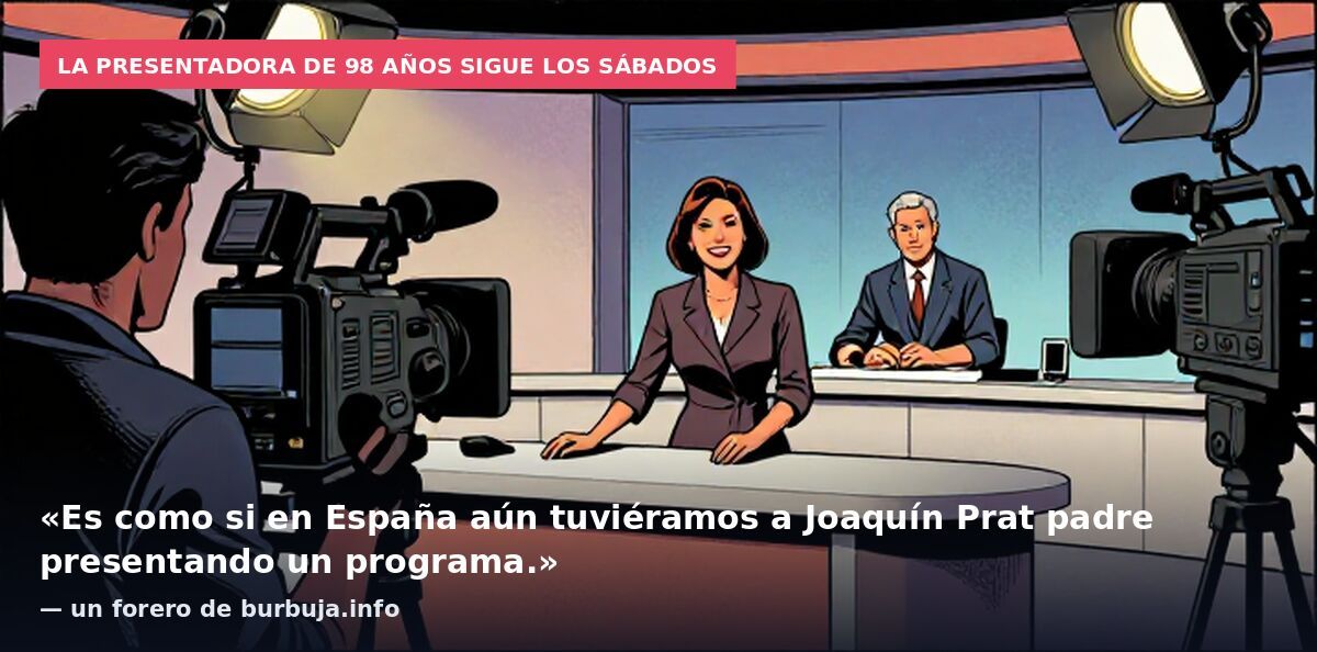 La presentadora de 98 años sigue los sábados: «Es como si en España aún tuviéramos a Joaquín Prat padre presentando un programa.» — un forero de burbuja.info