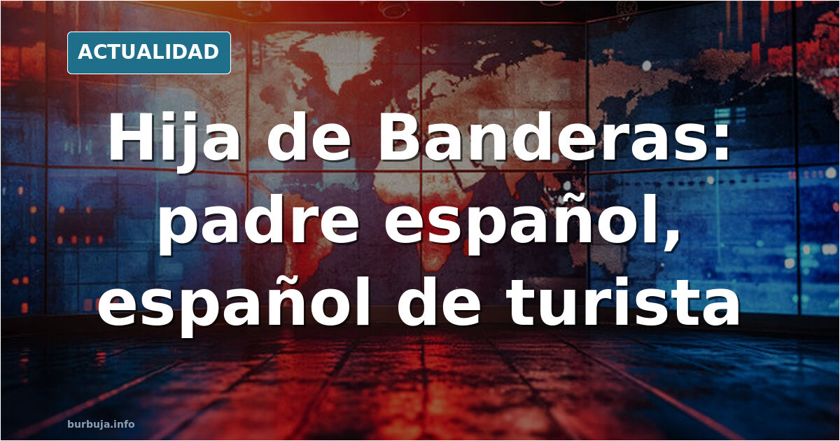 Joven rubia en una entrevista televisiva respondiendo en inglés con subtítulos en español sobre el nivel de español de la hij