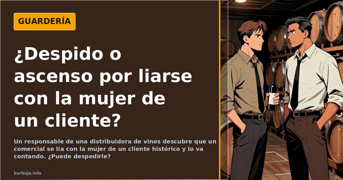 Despedir a un comercial por liarse con la mujer de un cliente