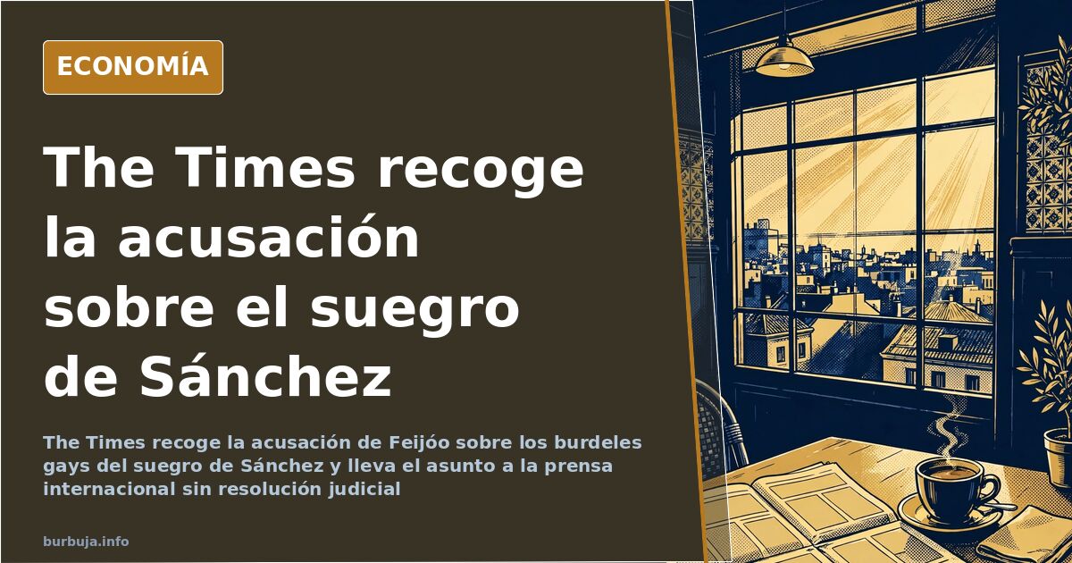 The Times recoge la acusación de Feijóo sobre el suegro de Sánchez