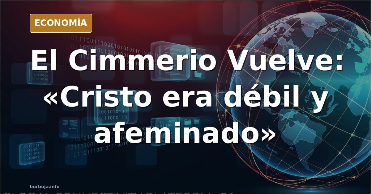 Ilustración editorial de una espada sobre un fondo azul marino y dorado, símbolo del debate sobre Cristo y la masculinidad
