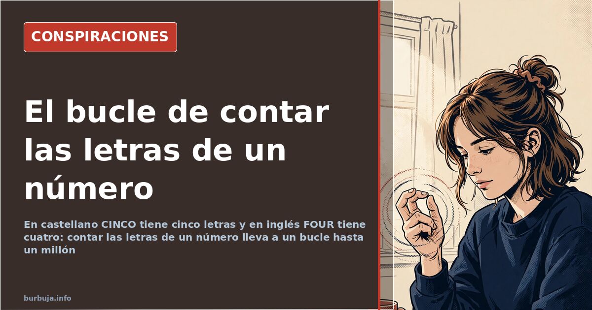 Números escritos con letras y flechas que muestran el bucle del cinco y del cuatro-seis