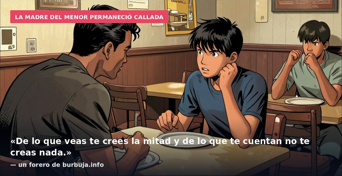 La madre del menor permaneció callada: «De lo que veas te crees la mitad y de lo que te cuentan no te creas nada.» — un forero de burbuja.info