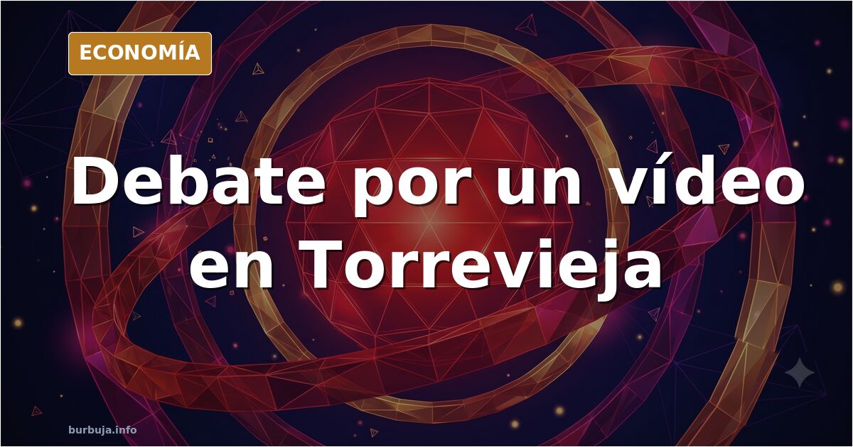 Ilustración editorial sobre el debate generado por un vídeo en Torrevieja